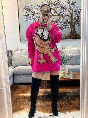 Suéter Garfield Rosa