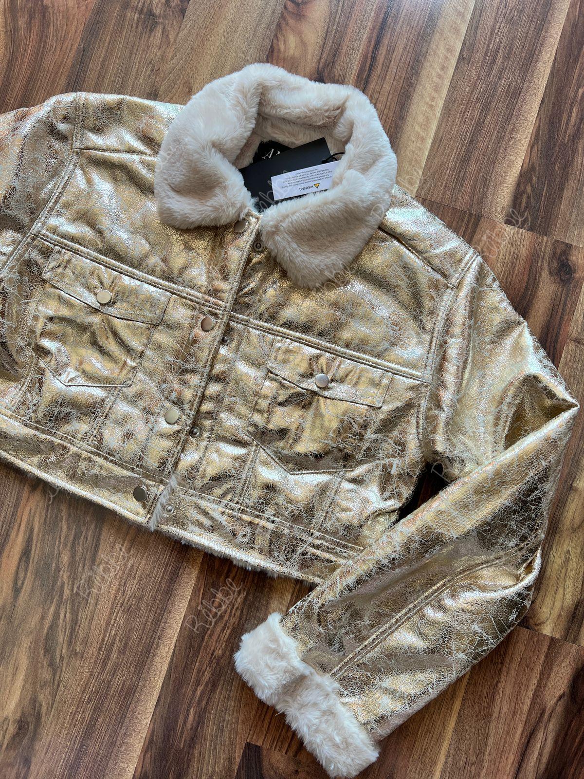 Chamarra Foil Dorada - Imagen 3