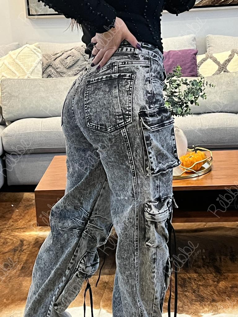 Pantalón Cargo Gris - Imagen 2