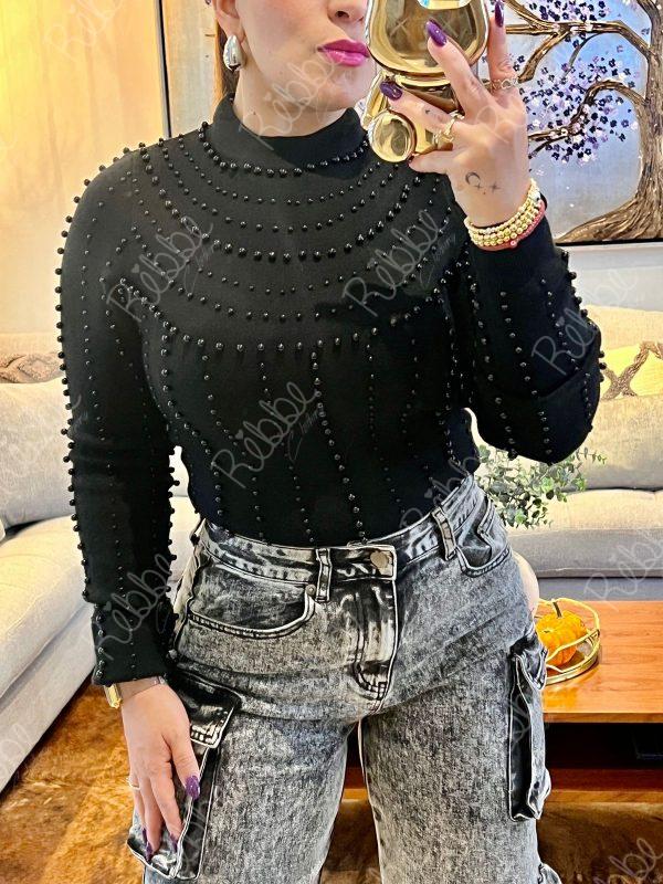 Sueter con perlas hotsell