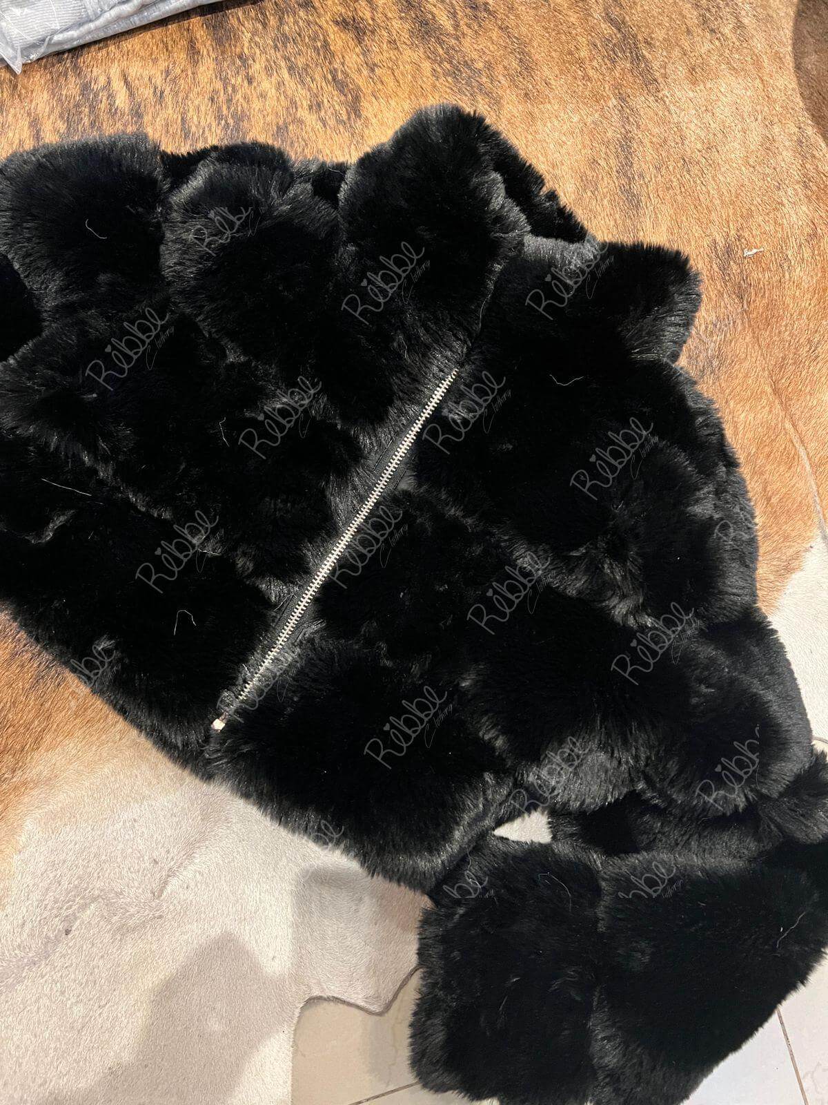 Chamarra peluda hotsell