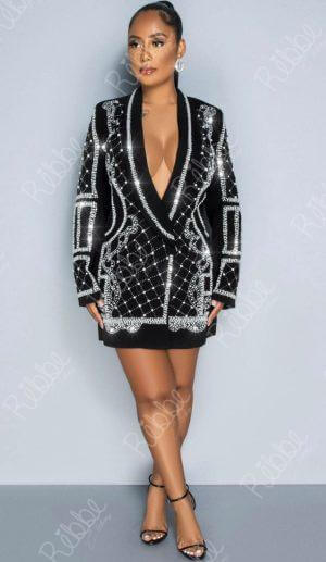 Blazer Negro Cristales