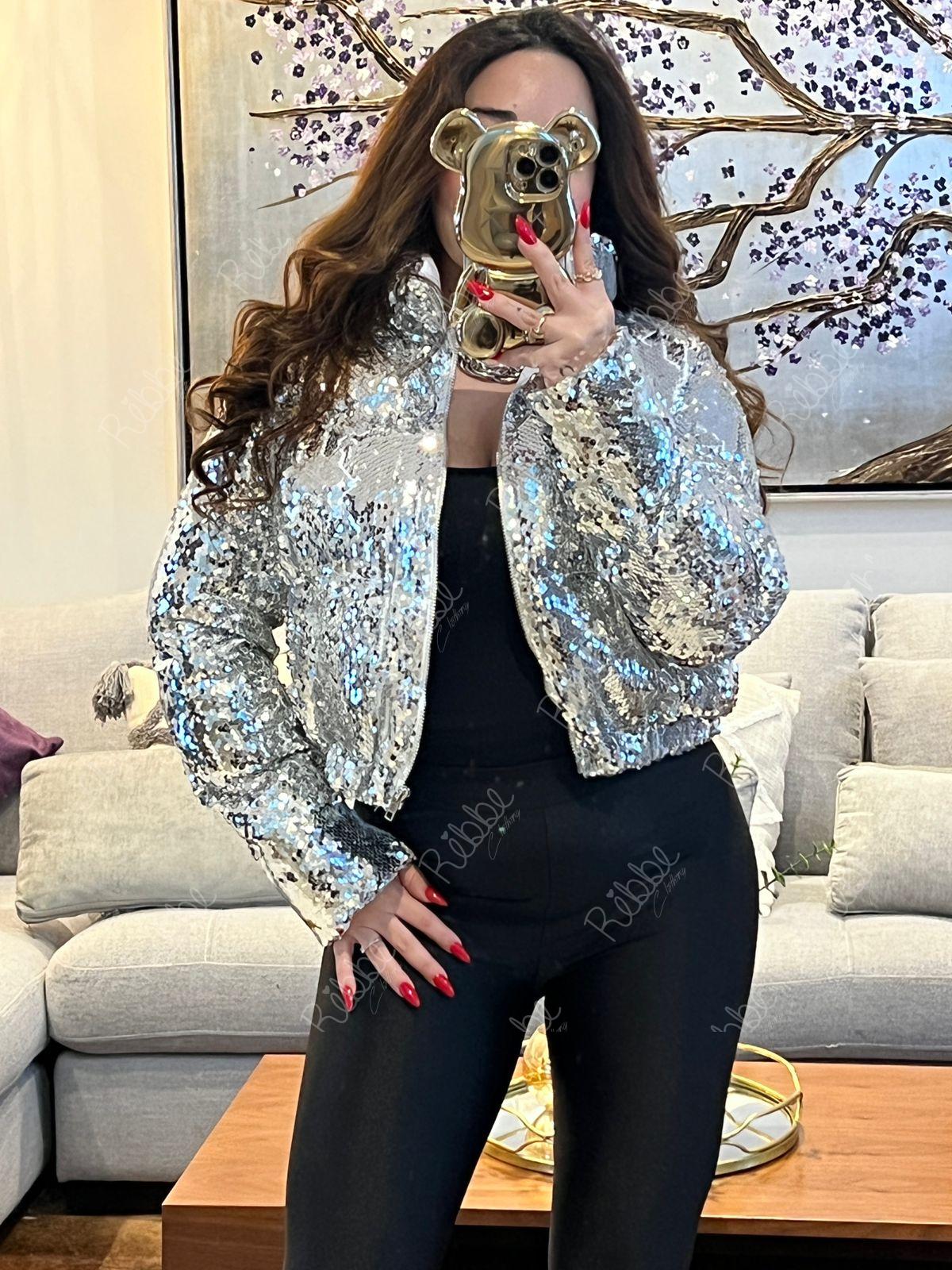 Jacket Lentejuelas Plata