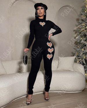 Set Corazones Negro