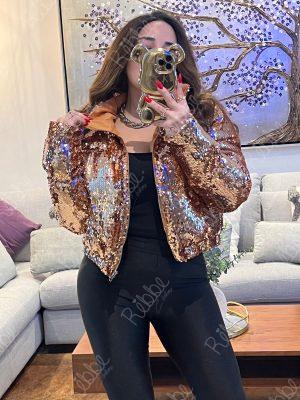 Chamarra Lentejuelas Cobre