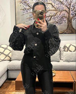 Blusa Mangas Cristales