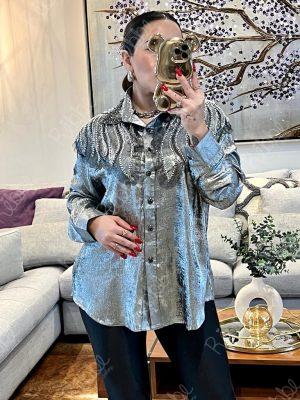 Blusa Alas Metálica Plata