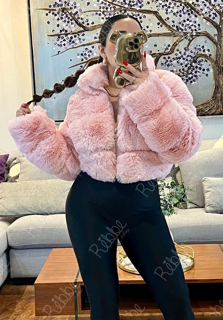 Chamarra Peluda Rosa