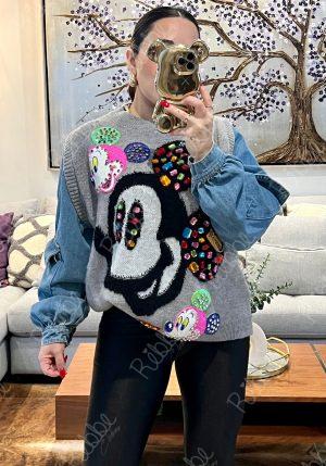 Suéter Mangas Mezclilla