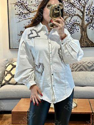 Blusa Corazones Blanca