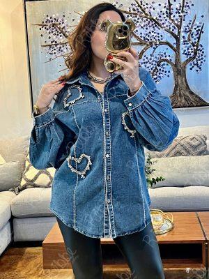 Blusa Mezclilla Corazones