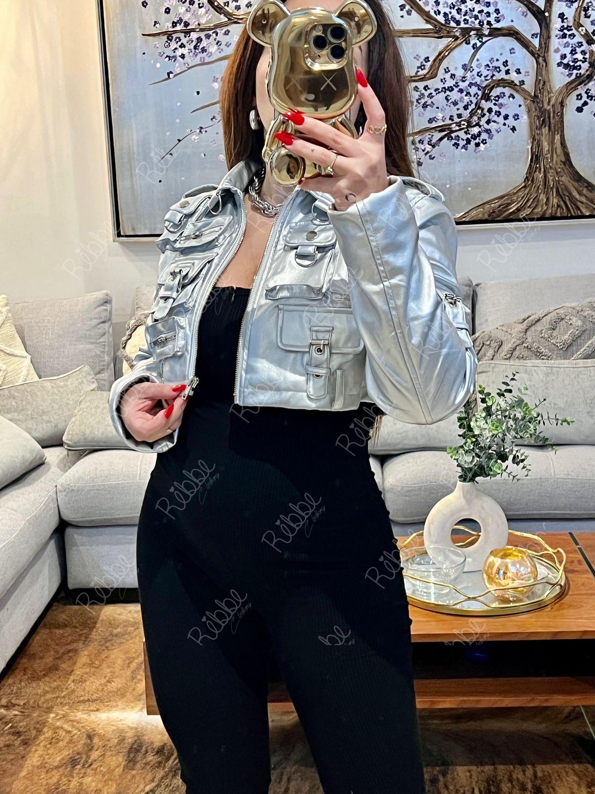 Chamarra Cargo Plata - Imagen 2