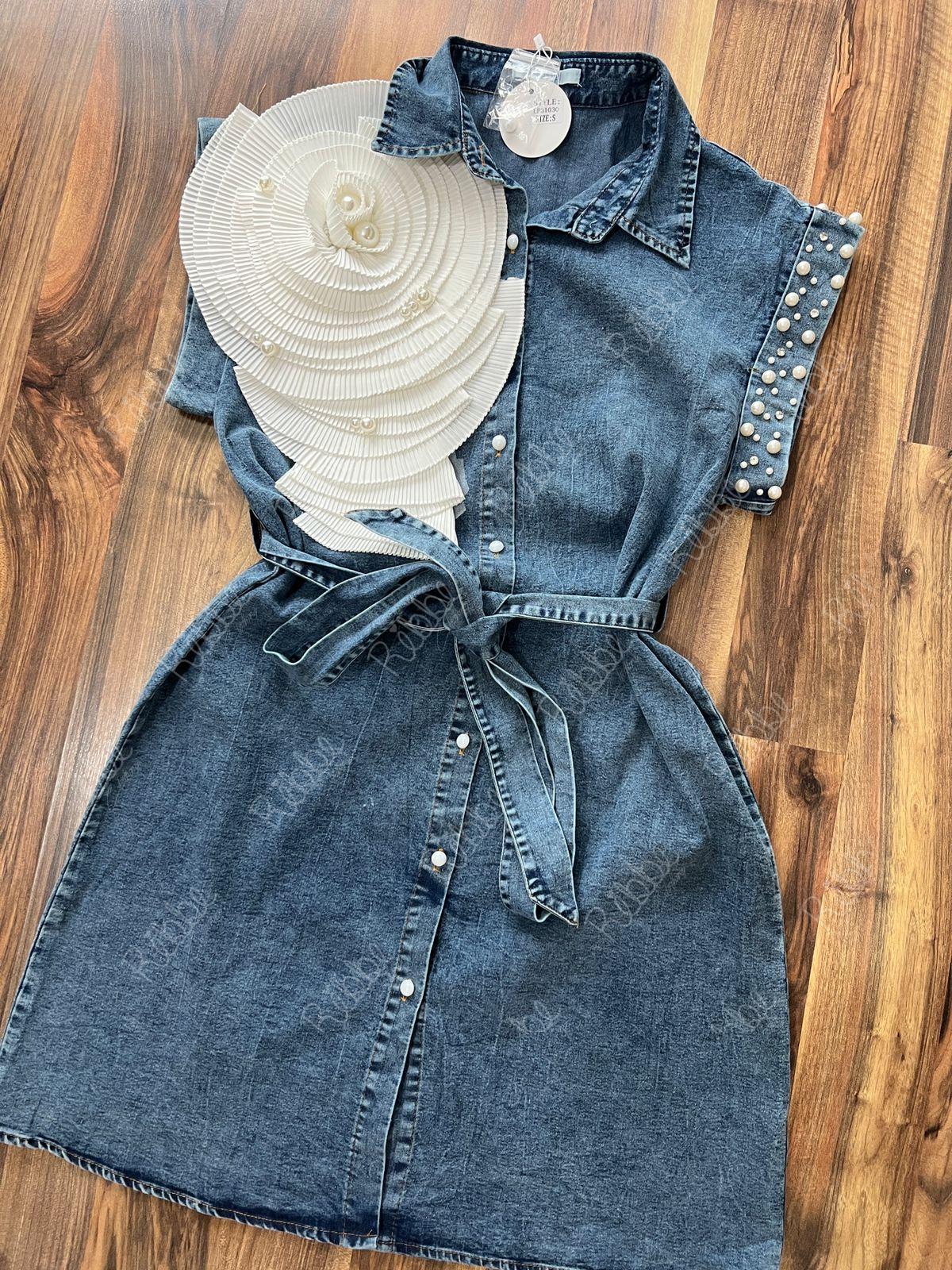 Vestido Mezclilla Flor Bca