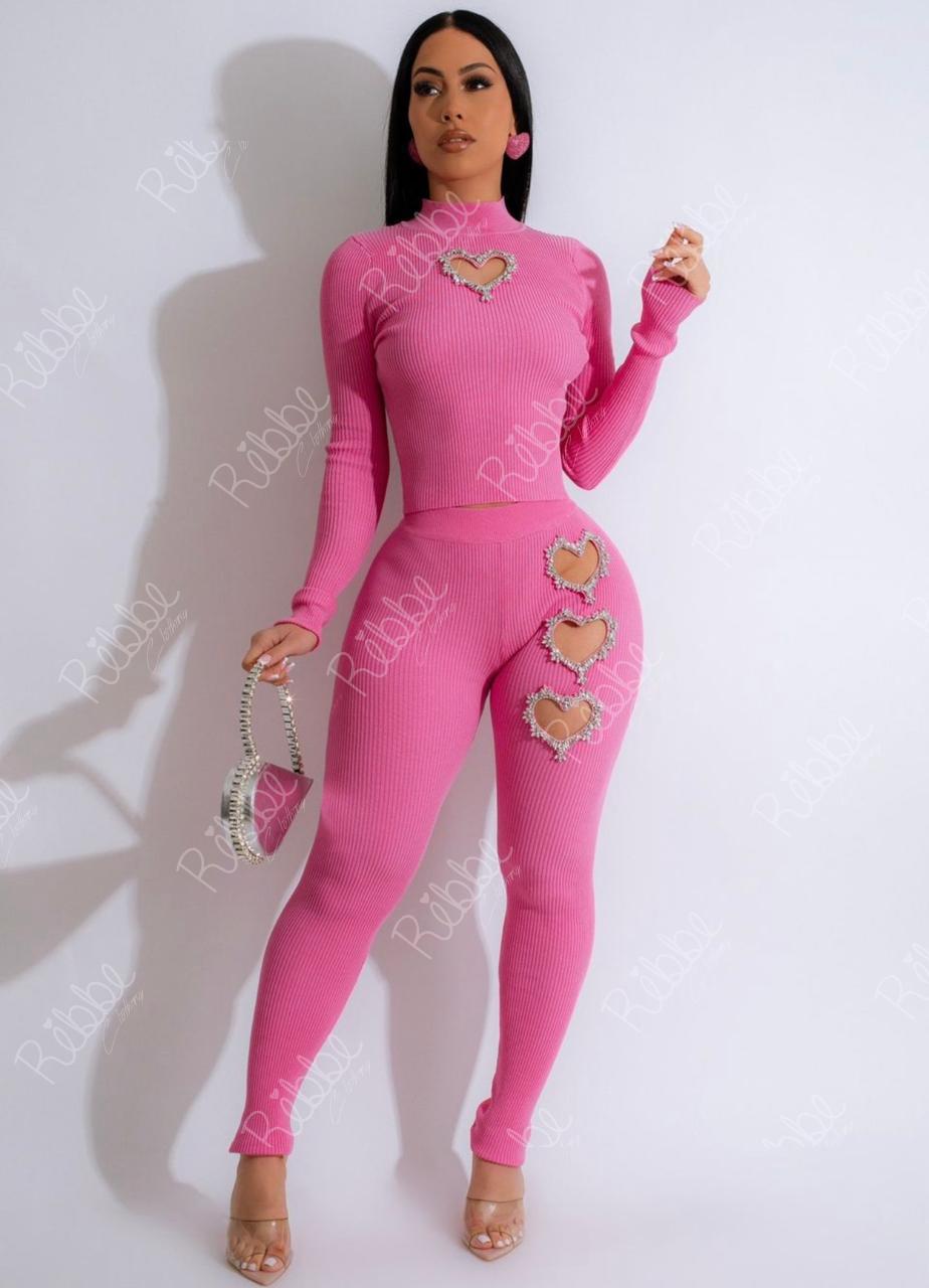 Set Corazones Rosa