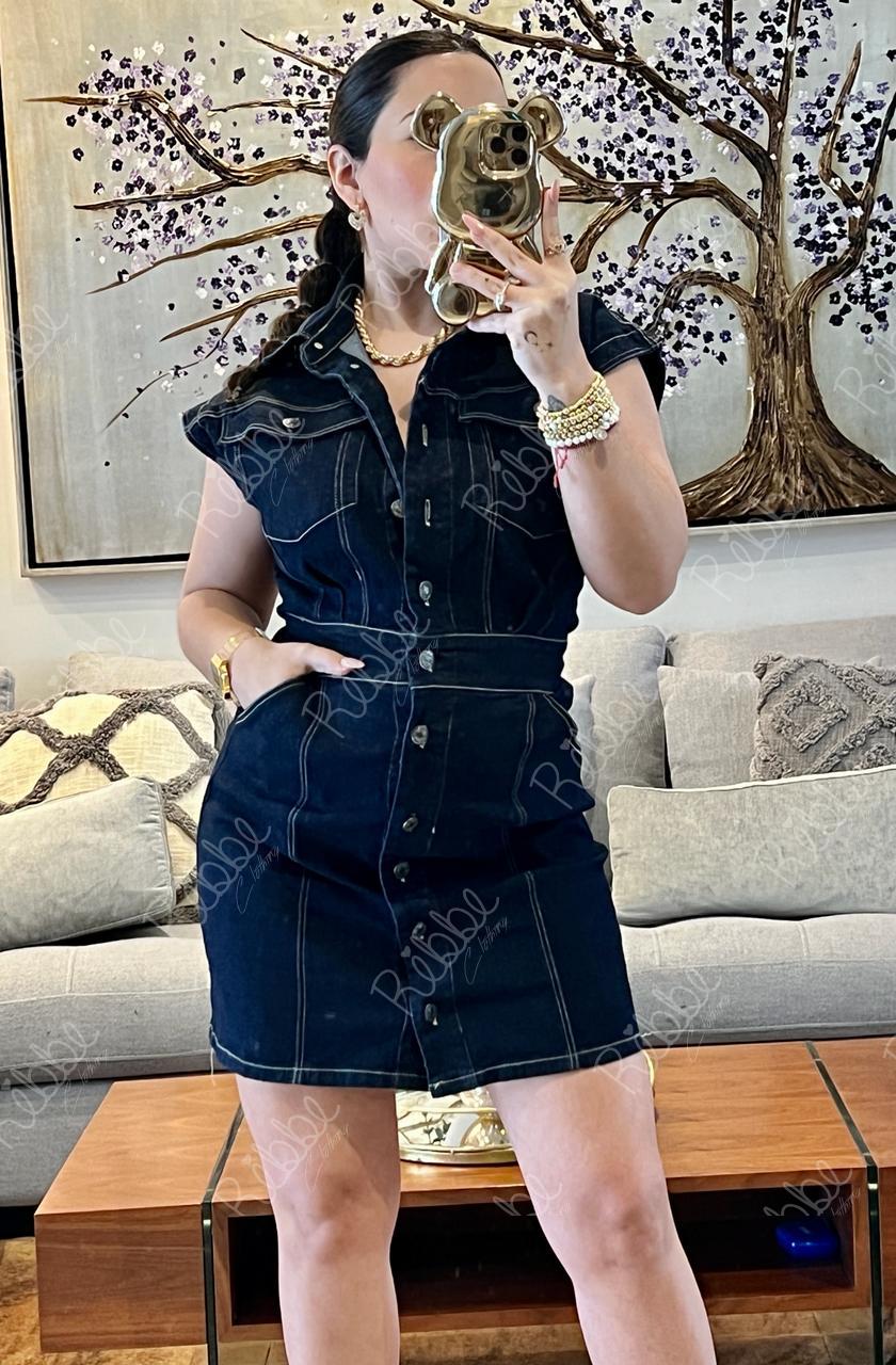 Vestido Mezclilla Botones