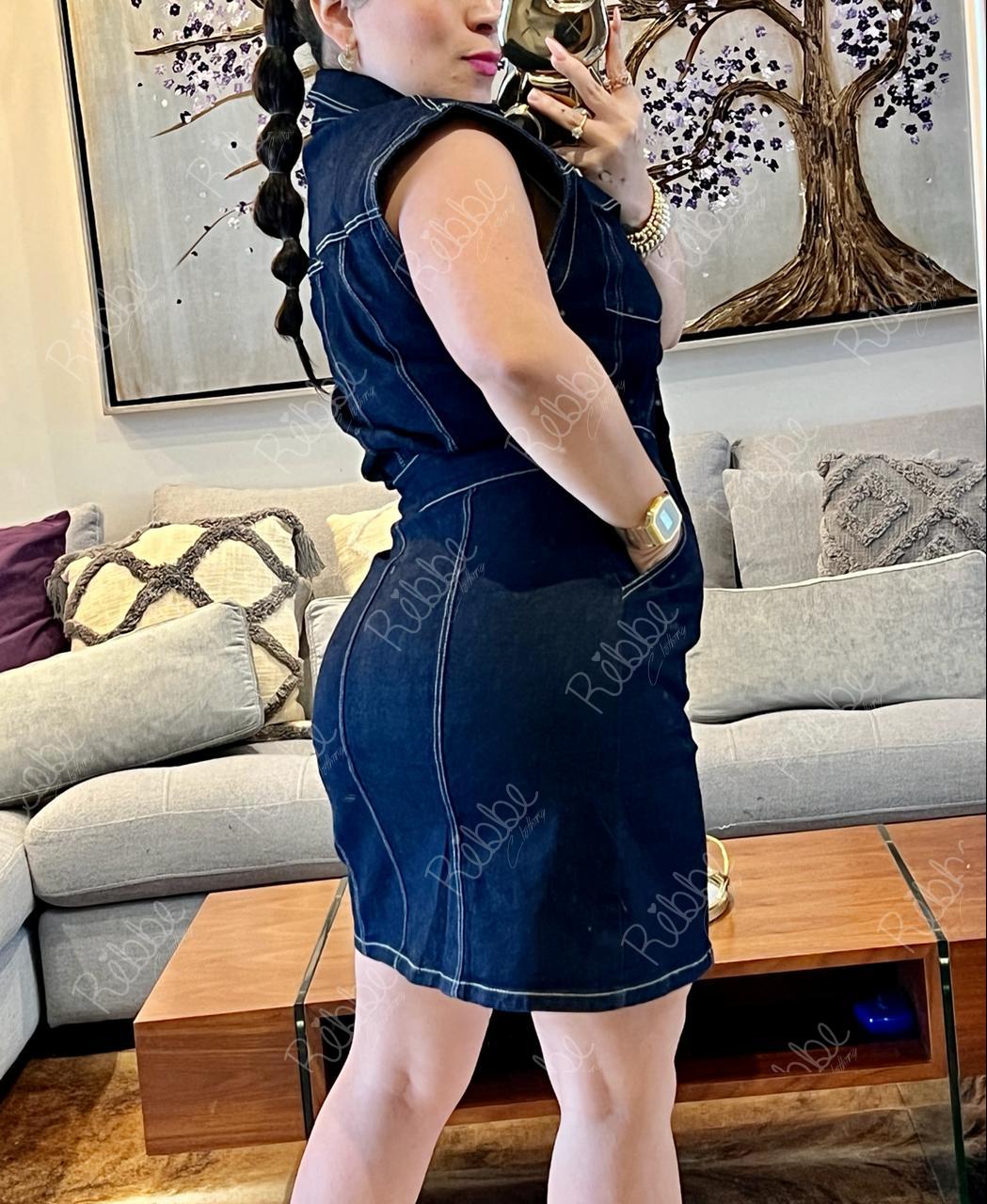 Vestido Mezclilla Botones - Imagen 2