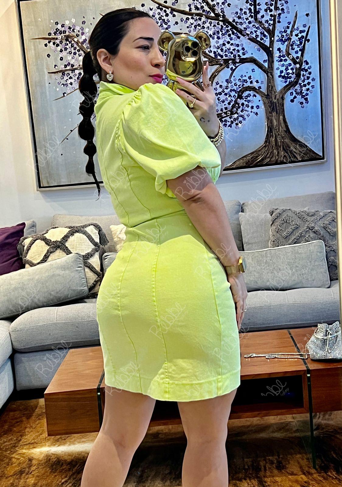 Vestido Verde Limón - Imagen 2