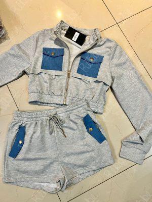 Coordinado Gris con Mezclilla