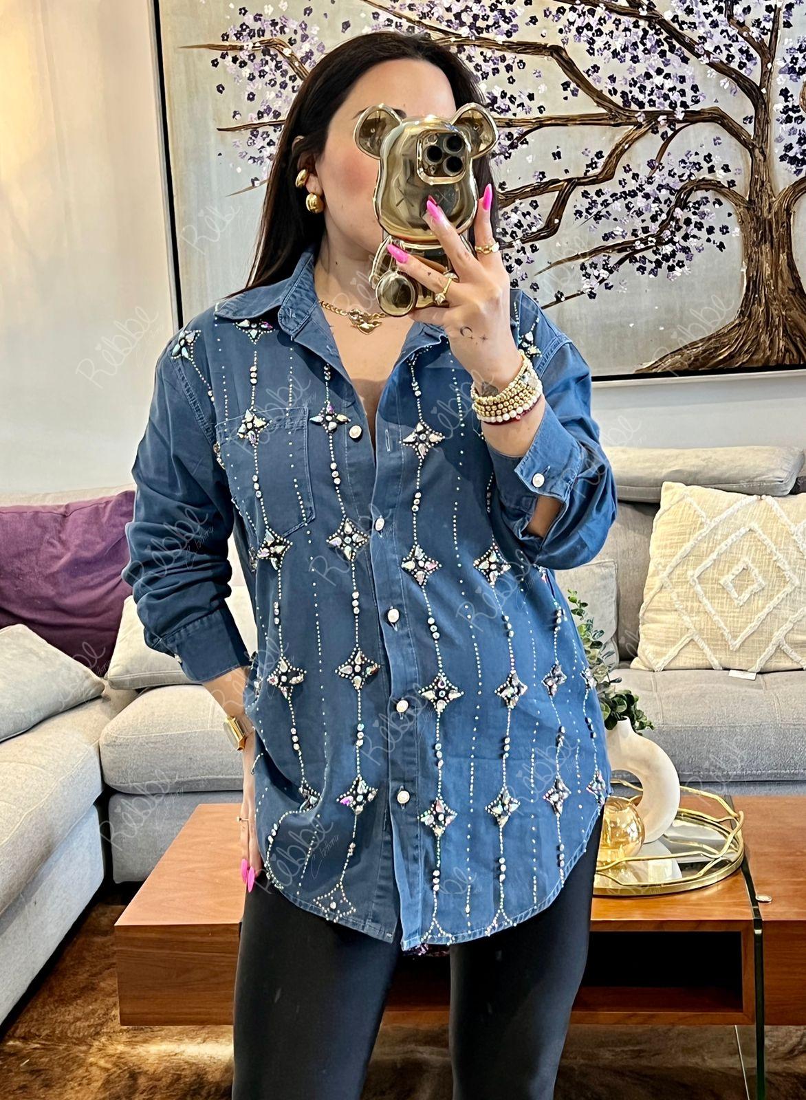 Blusa Mezclilla Estrellas