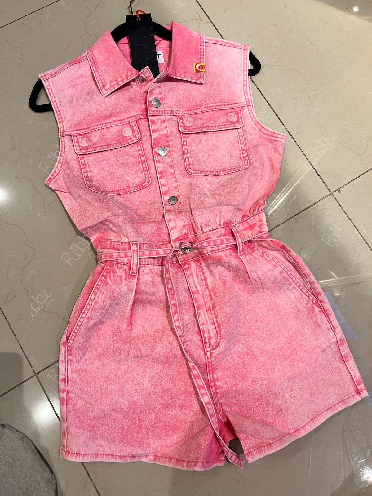 Enterizo Shorts Rosa
