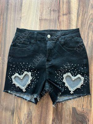 Shorts Negro Corazones
