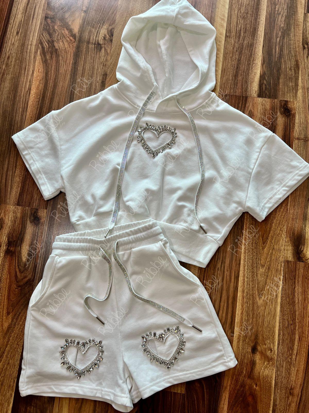 Set Blanco Corazones