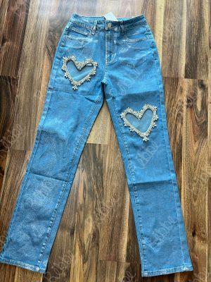 Pantalón Corazones Azul Foil