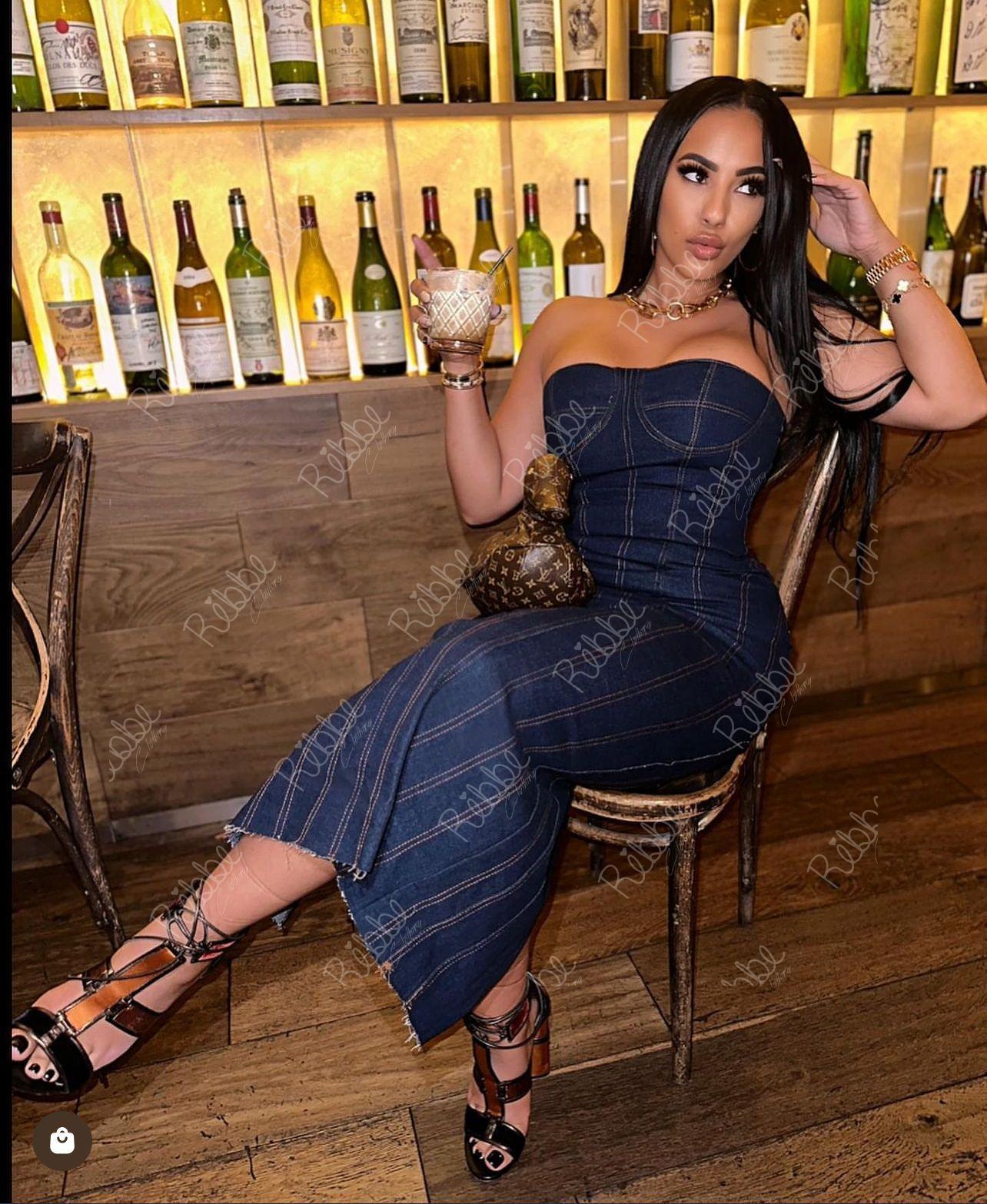 Vestido Mezclilla Costuras