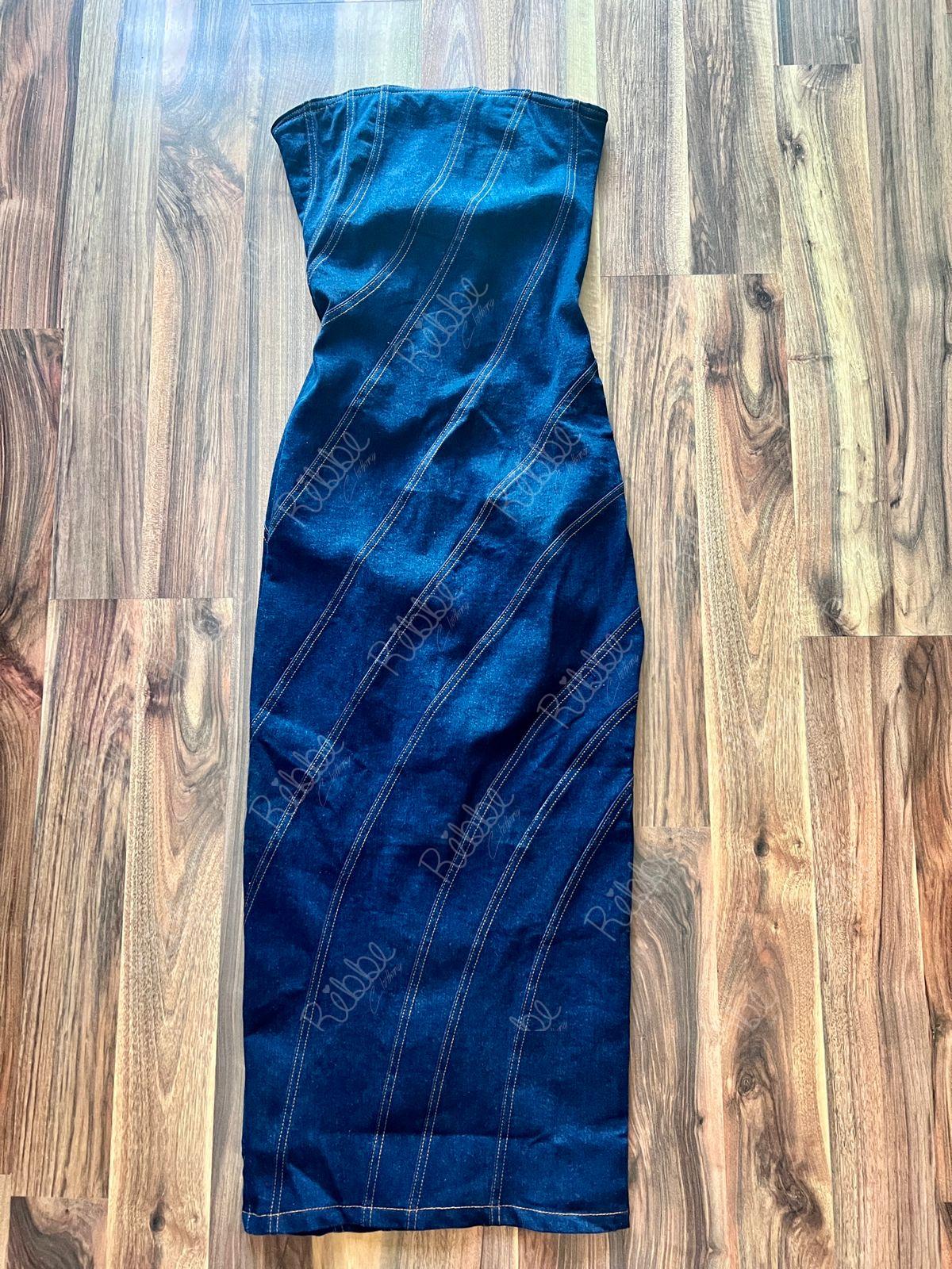 Vestido Mezclilla Costuras - Imagen 2