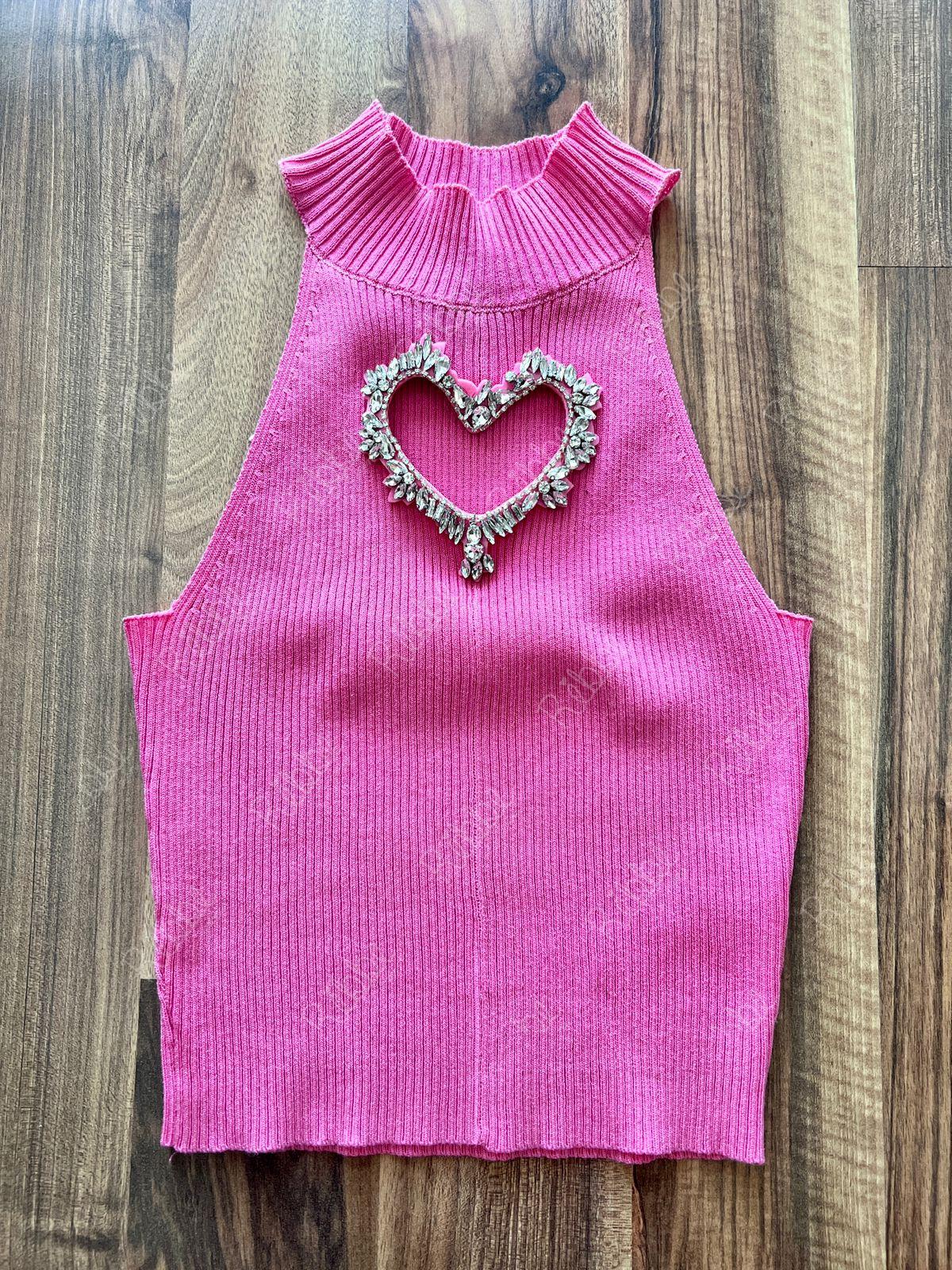 Blusa Rosa Corazon