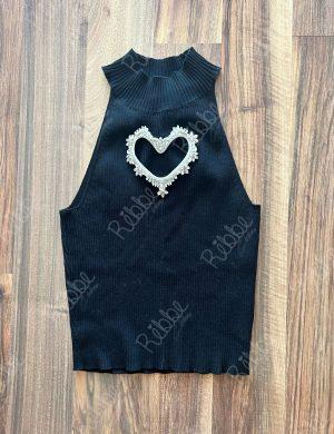 Blusa Negra Corazón