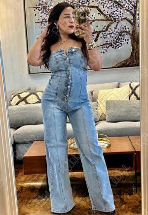 Enterizo Mezclilla Botones