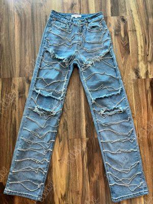 Jeans Flecos Cristales