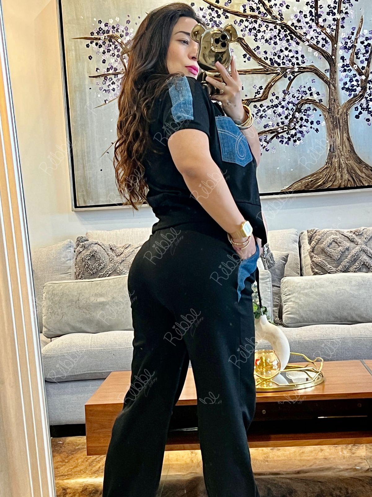 Set Negro con Demin - Imagen 2