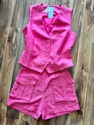 Set Chaleco Short Rosa