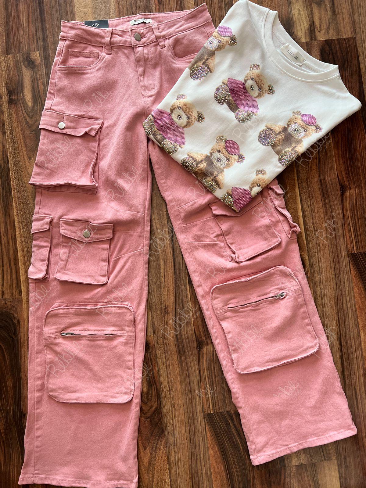 Pantalón Cargo Rosa - Imagen 2