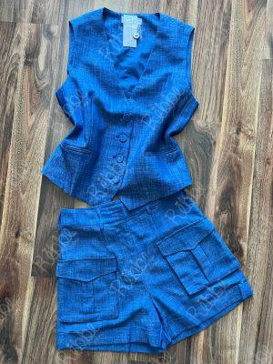 Set Chaleco Short Azul
