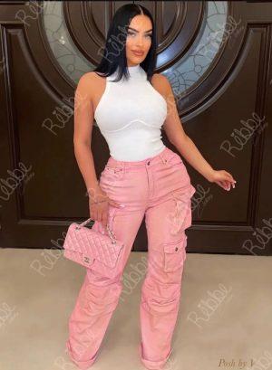 Pantalón Cargo Rosa