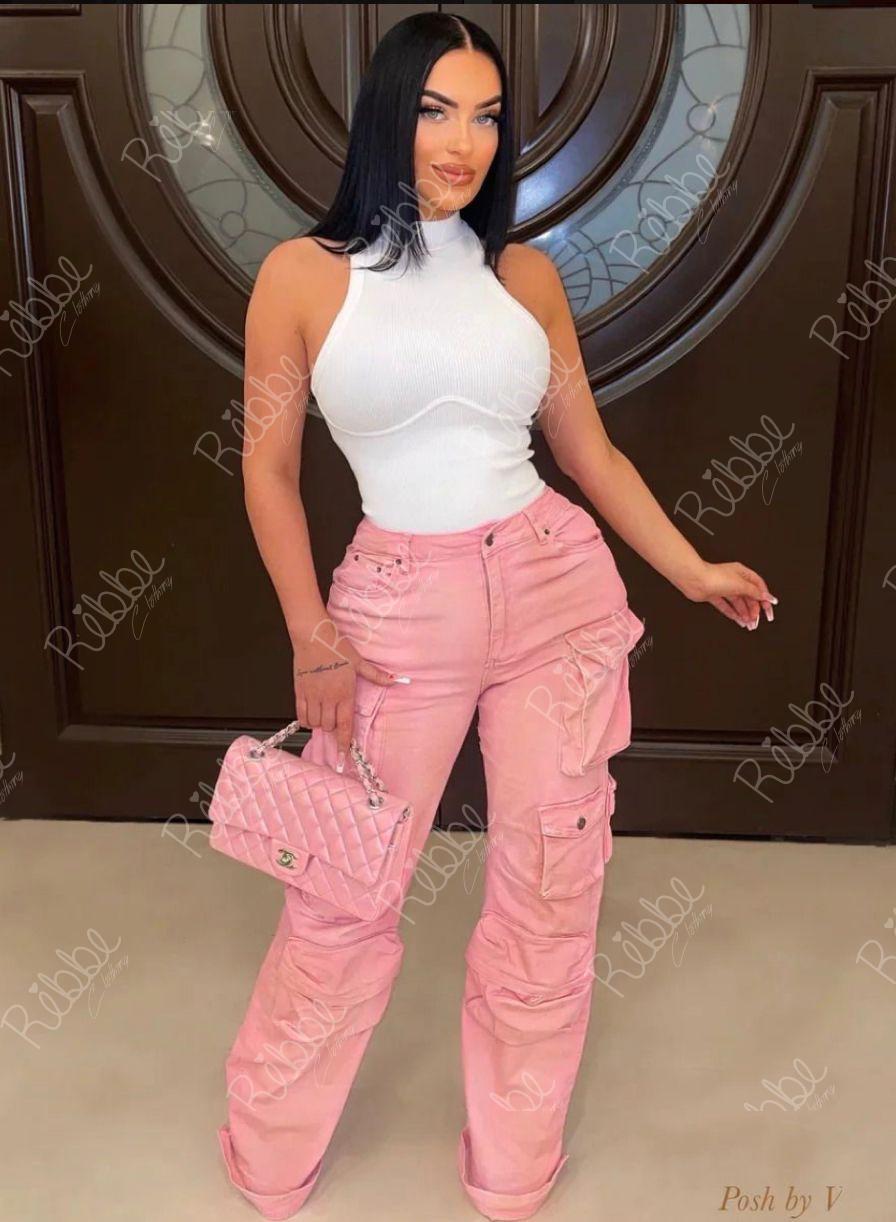 Pantalón Cargo Rosa