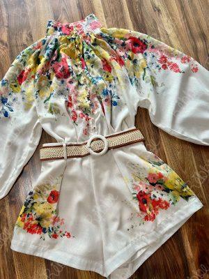 Set estampado Blanco con Cinto