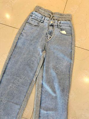 Pantalón Con Denim Gris