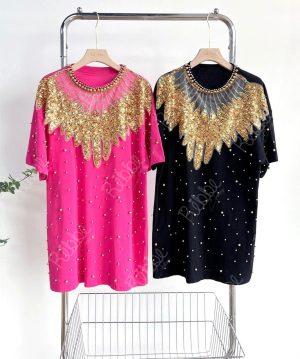 Bluson / Vestido Aplicaciones Rosa