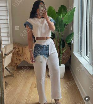 Set Blanco Con Denim