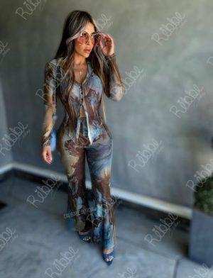 Set Difuminado Café Celeste