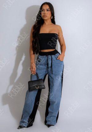 Pantalon Azul con Negro