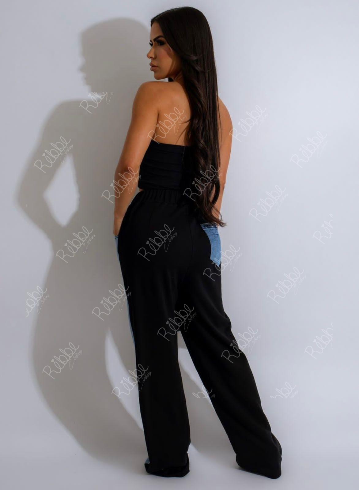 Pantalon Azul con Negro - Imagen 2