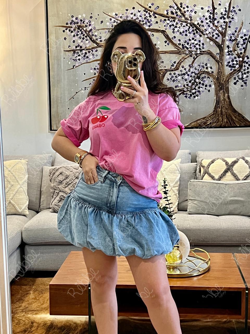 Blusa Rosa Cerezas