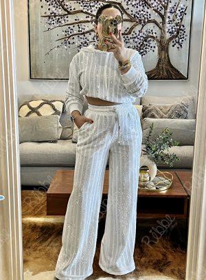 Set blanco cristales