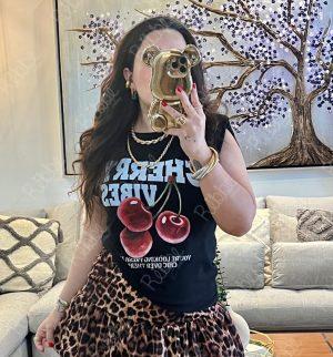 Blusa Cerezas 🍒 Negra