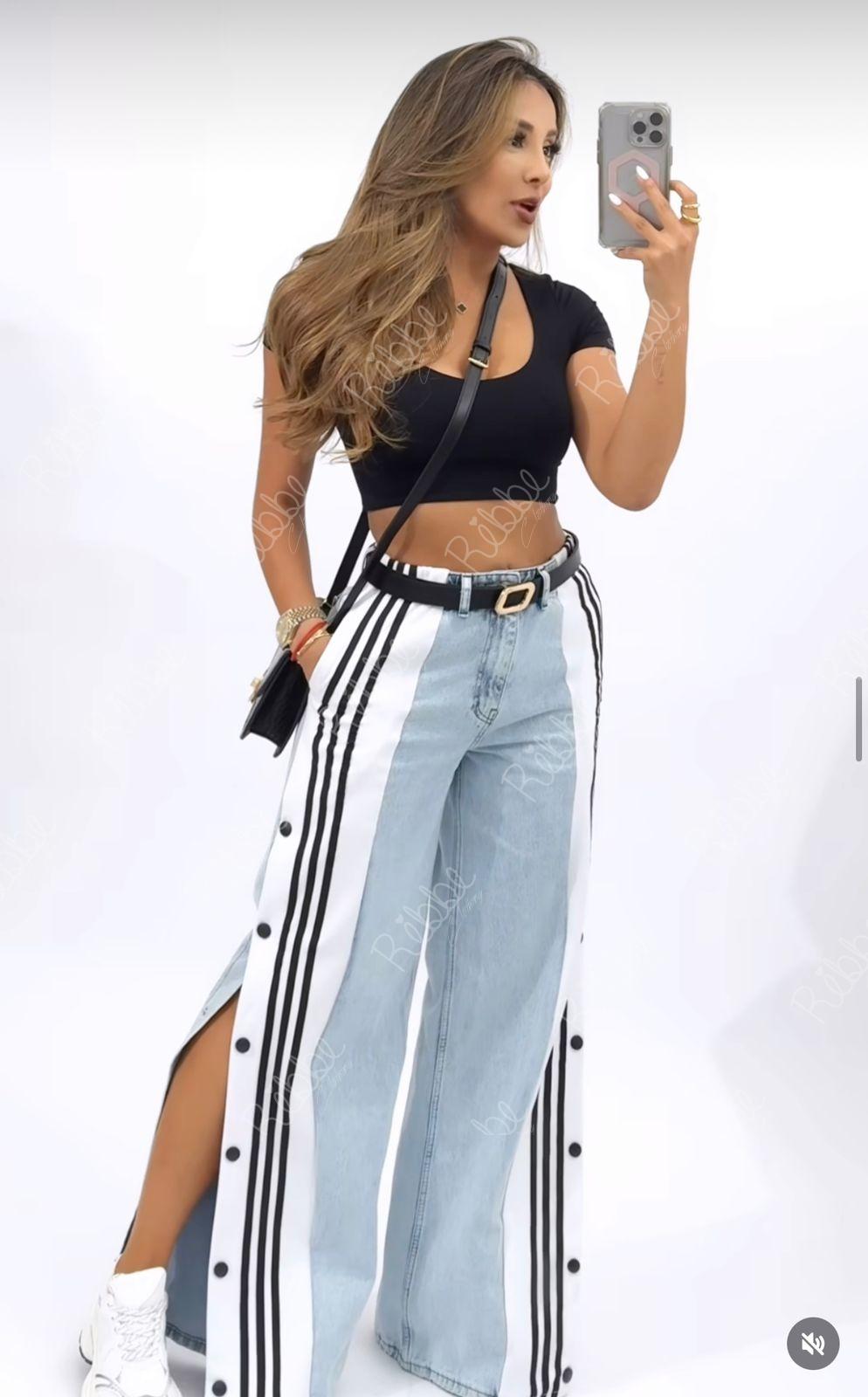 Pantalon Botones Blanco